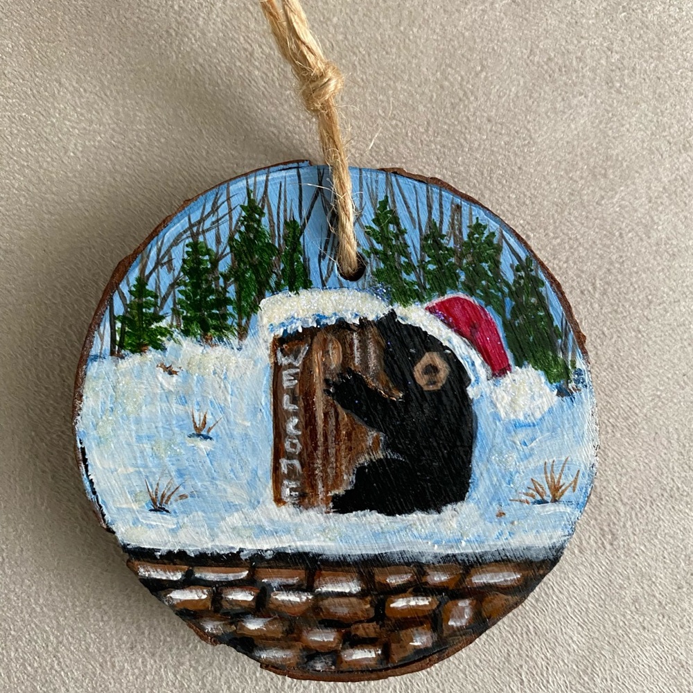 Hand Crafted Bear Holiday Ornament